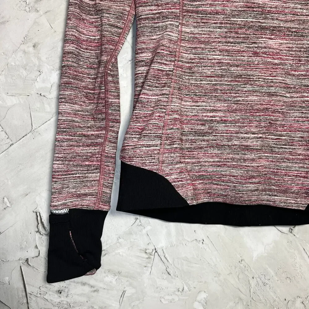 Lululemon Runderful Half Zip Pullover Size 4 Space Dye Berry Run Top Athletic